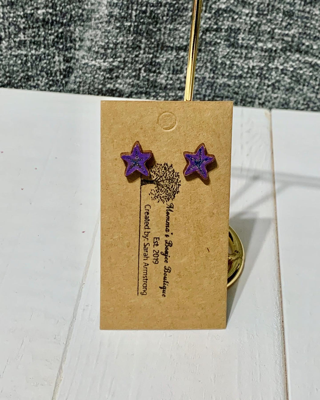 Hand Painted Starfish Studs