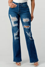 Load image into Gallery viewer, High waisted stretchy wide leg Denim