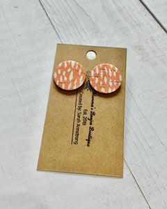 Coral Abstract Large Cork Stud’s