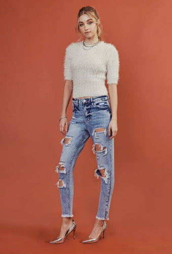 High Rise Boyfriend Cut KanCan