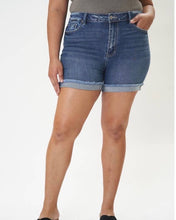 Load image into Gallery viewer, High-rise distressed single cuff Kancan Shorts