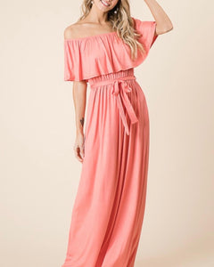 Off the Shoulder Maxi Dress (more colors)