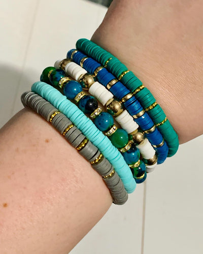 Caribbean Waters Stacker Bracelet Set