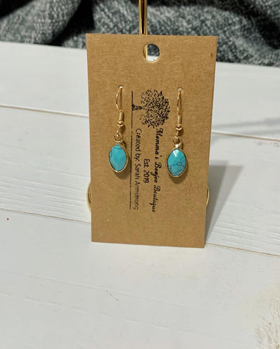 Faux Turquoise teardrops