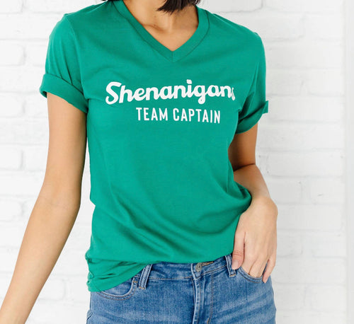 Unisex V-Neck Shenanigan Team Captain Tee