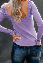 Load image into Gallery viewer, Lace Ribbed Long Sleeve