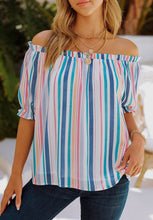 Load image into Gallery viewer, Off the Shoulder Striped Top