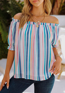 Off the Shoulder Striped Top