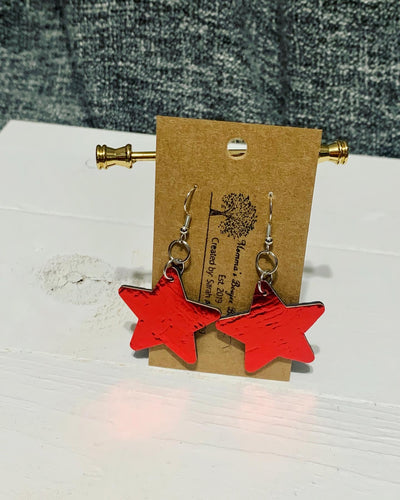 Red Metallic Cork Star