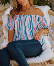 Load image into Gallery viewer, Off the Shoulder Striped Top