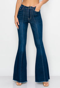 Out Seam High Waisted Stretchy Flare Denim