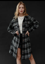 Load image into Gallery viewer, Heavy weight brushed long flannel Shacket