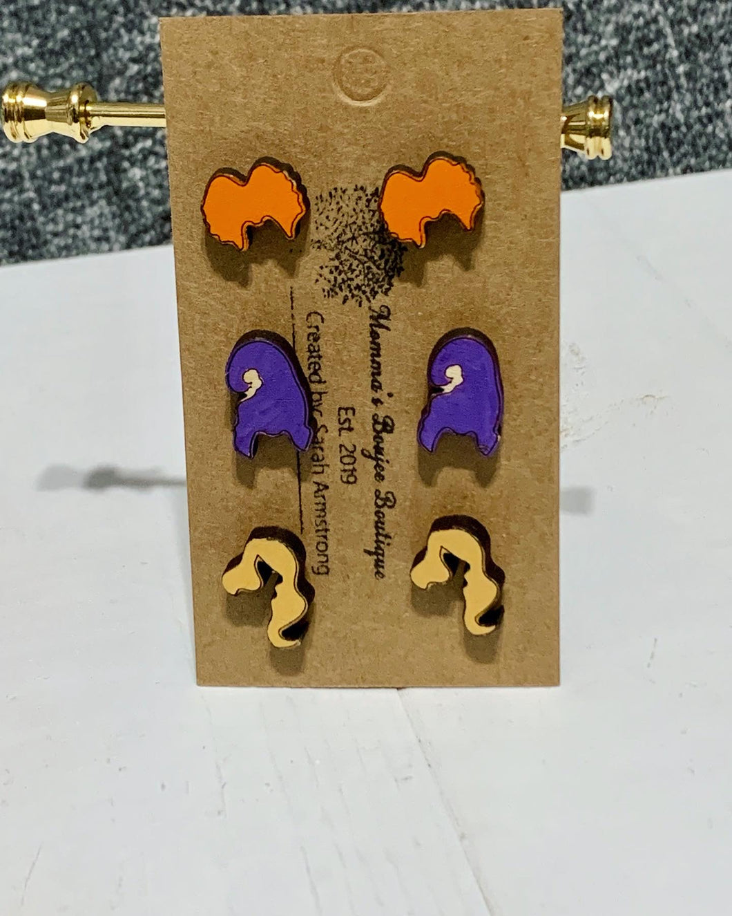 Hand Painted Amuck Trio Studs