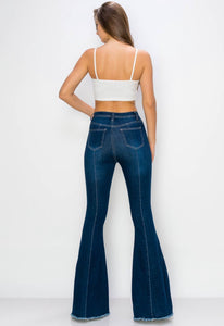 Out Seam High Waisted Stretchy Flare Denim