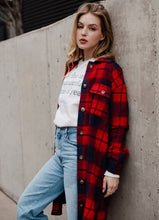 Load image into Gallery viewer, Heavy weight brushed long flannel Shacket