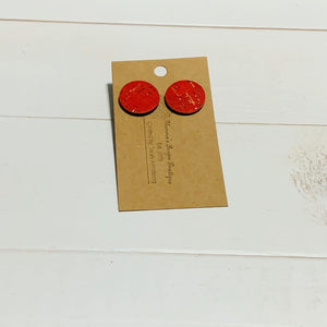 Large Red Cork Studs