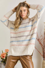 Load image into Gallery viewer, Pastel knit Multi-Stripe Soft Sweater