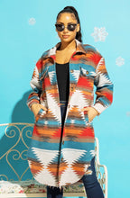 Load image into Gallery viewer, Long Tribal Aztec Shacket (2 color ways)