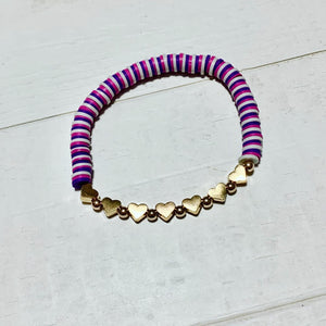 Queen of Hearts Heishi Bracelet