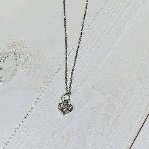 Rhinestone Heart Necklace