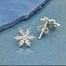 Load image into Gallery viewer, Sterling and Crystal Last Snow Posts